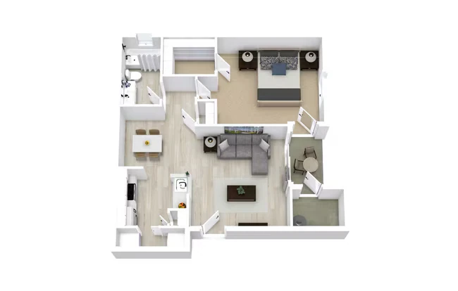 1 Bed • 1 Bath 0537 floor plan
